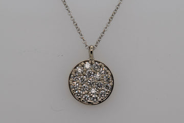 White Gold Diamond Pave Pendant